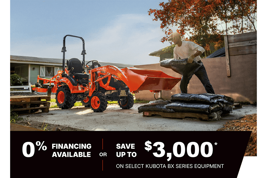 0% financing or save up to $3000 on BX Series